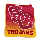 USC Trojans Cardinal / Gold Gradient SC Interlock SC Trojans Raschel Throw